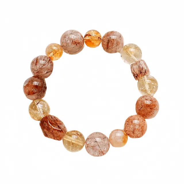 丰运阁 【金影浮光】高品招财黄塔晶事业运爆棚黑金超  财富事业双丰收吸金附体#好运爆棚 原创小众天然 超七 手串 男女同款情侣款