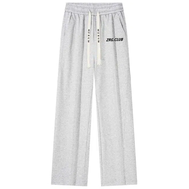 梓润格 弯刀版型美式高街潮牌阔腿超舒适宽松显腿长通勤百搭休闲裤 男女同款