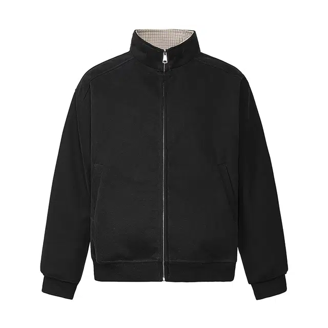 欧路得 千鸟格立领外套男潮牌秋季美式宽松痞帅休闲高街拉链开衫夹克 男款