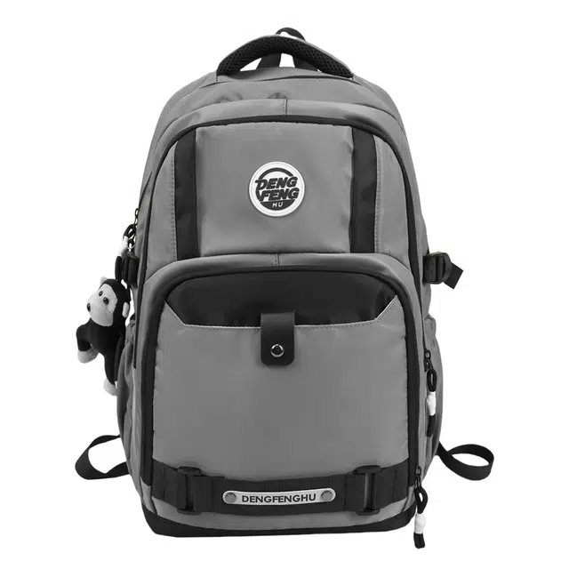 蔻蒂熊 书包女生初中生韩版大容量男高中大学生时尚潮流小学生背包 牛津纺 双肩包 常规 青少年 白色/灰色/黑色/卡其色/蓝色