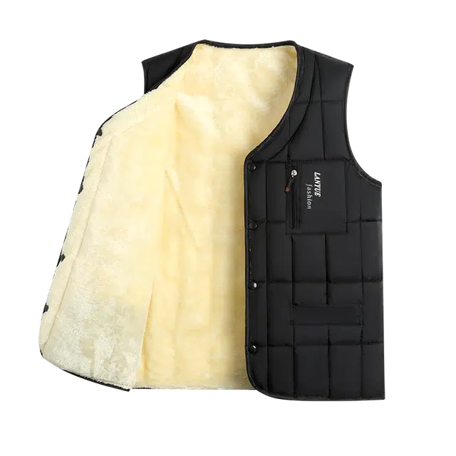 卡丹狄诺 冬季加绒加厚经典休闲外套马甲 男款