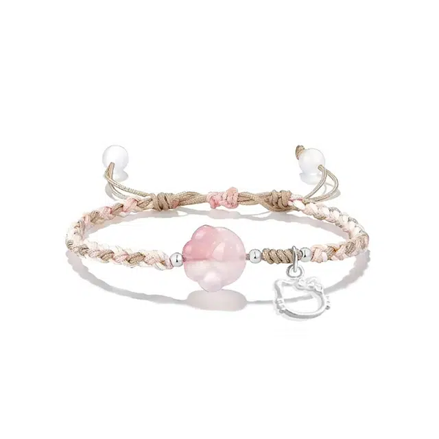 【足银999渐变猫咪】 京华录 小众轻奢百搭高级感八方来财节节高升吉祥如意诸事顺利可调节转运饰品#好运 琉璃 手绳 男女同款情侣款