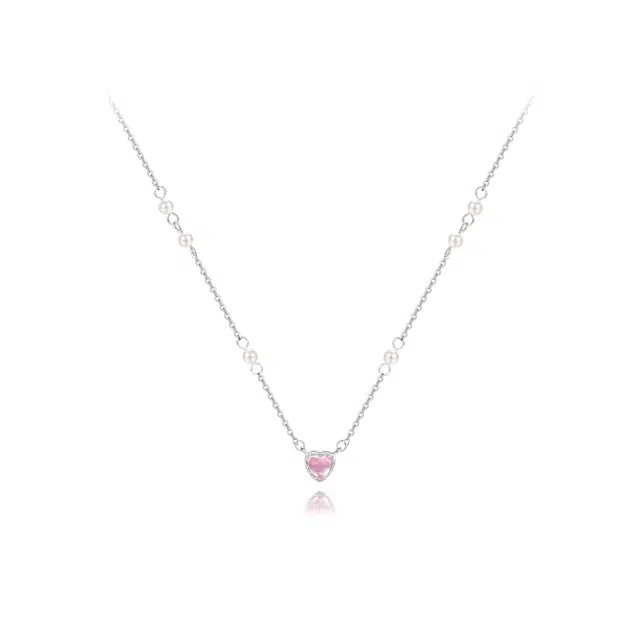 【纯银999 | 爱心】 六桂福珠宝 经典百搭小众设计高级感学生日常简约精致轻奢通勤极简约会温柔气质可调节锁骨链 足银 项链 女款