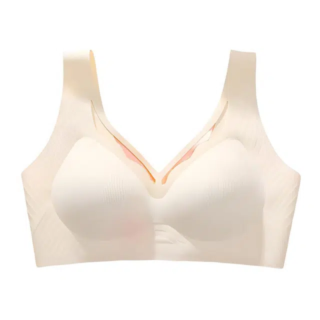 慕梵度 超薄无痕提拉聚拢无钢圈大码内衣女背心式大胸显小显瘦收副乳防下垂舒适透气文胸 女款