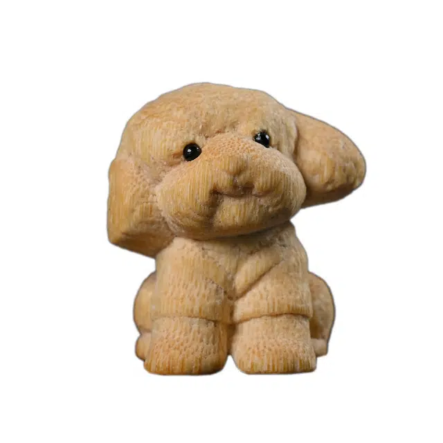 素于 国潮潮玩创意雕刻工艺品吉祥物小佛吉祥如意心想事成财运亨通天官赐福随身办公家居物#好运 竹木 摆件 男女同款情侣款