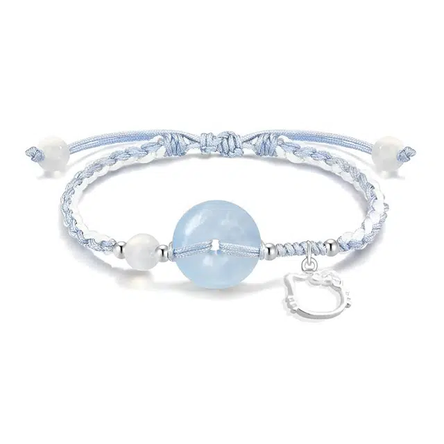 【足银招财猫】 京华录 平安扣·守护相伴 新中式国潮清冷系转运如意优雅小众可调节 女友七夕限定周年礼盒 琉璃 情侣手绳 男女同款情侣款