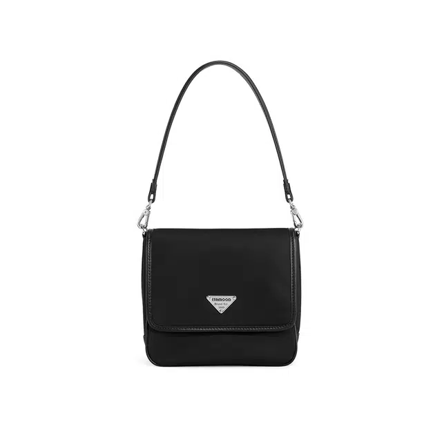 妙迪 复古时尚简约气质百搭小方包 织物 单肩腋下斜挎包 女款 子夜黑