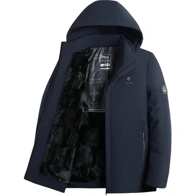 卡丹狄诺 冬季加绒加厚中年爸爸装棉衣商务休闲棉服外套 男款