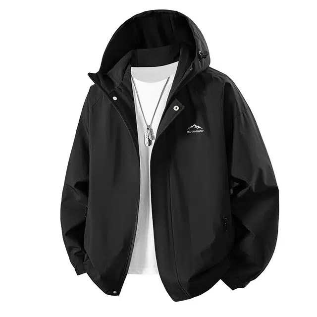 红蜻蜓 美式复古潮牌数字字母印花宽松百搭舒适防风保暖休闲棒球服连帽外套夹克 男女同款