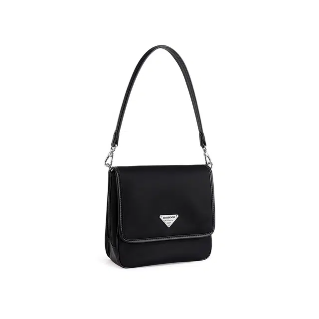 妙迪 复古时尚简约气质百搭小方包 织物 单肩腋下斜挎包 女款 子夜黑