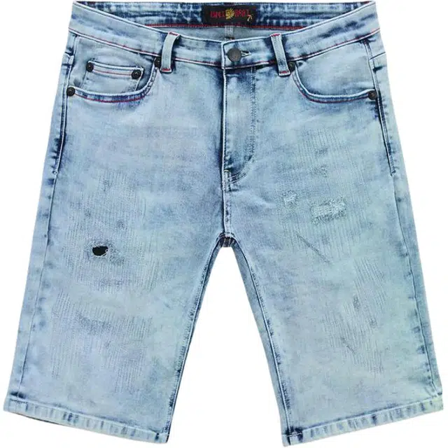 鬼洗 刺绣休闲全天候宽松潮流低腰牛仔短裤 男款