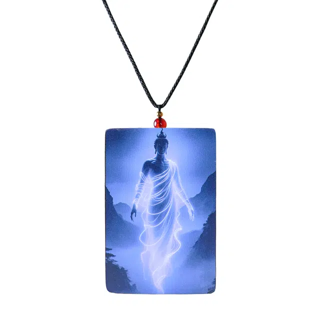 素于 天官赐福国潮简约设计高级感民族风个性转运佛牌掌心禅意新中式日常轻奢素雅百搭#好运 楠木 项链 男女同款情侣款