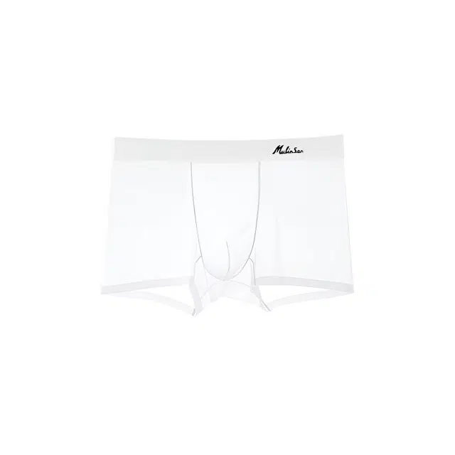 木林森 玉絮 凉感冰丝材质超薄透气无痕高弹抗菌舒适平角内裤 男款