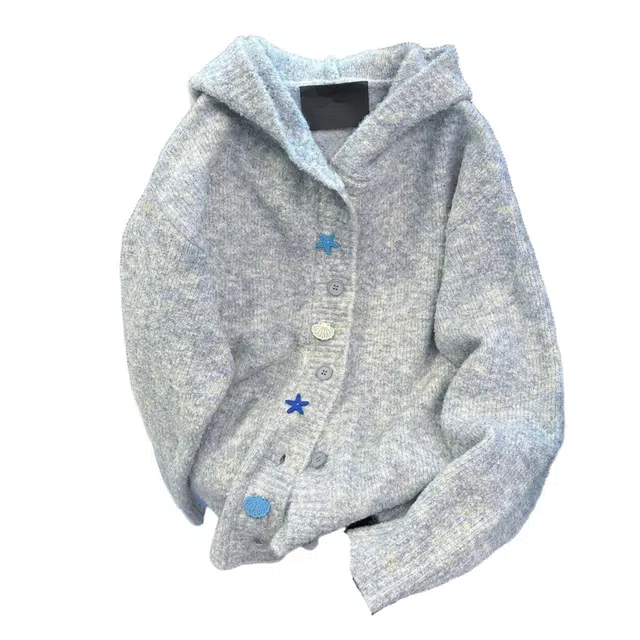 桴生 日系慵懒学院风软糯开衫女春秋高级感外套针织衫 女款