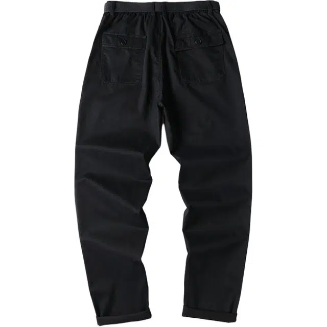 希越 春秋季 潮流日系复古纯棉拼接直筒休闲裤 男款