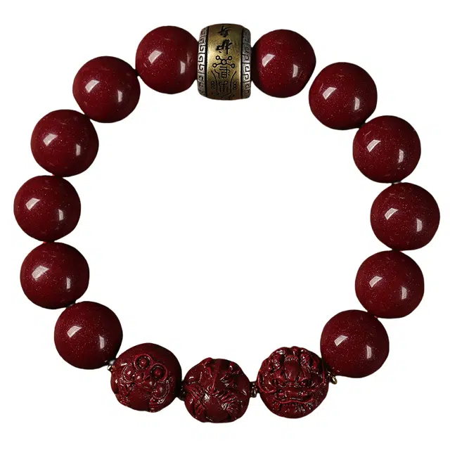 茂琼 时尚 简约本命年三合牛年紫金砂生肖小众百搭高级感#好运 朱砂 手串 男女同款情侣款