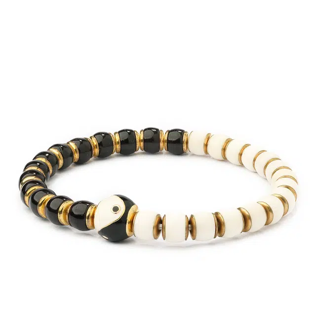 三檀小舍 龙虎山界守战甲系列-「金盾·太极璇玑」设计师款-镶嵌搭配 文玩盘玩绕指柔礼盒#好运 椰蒂 手串 男款