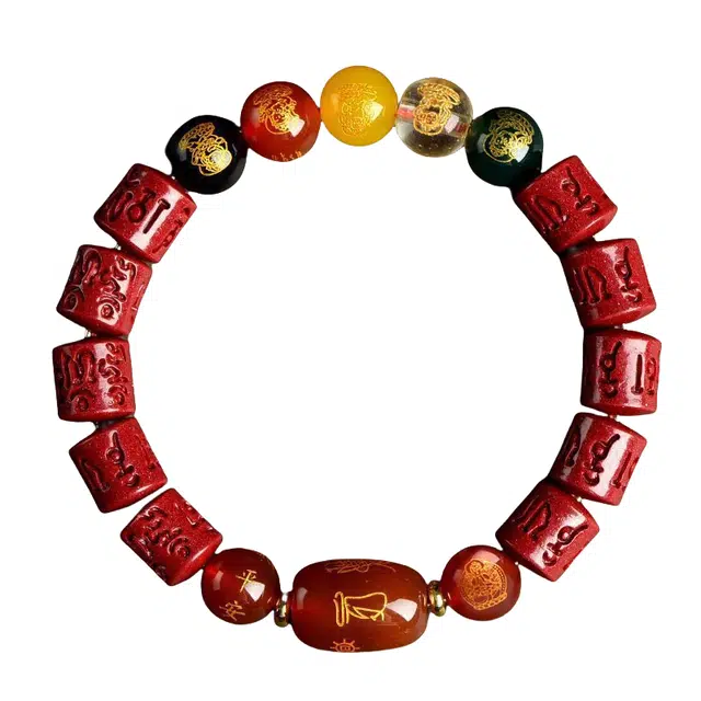 茂琼 简约 高纯度紫金砂五路财神佛珠财神小众百搭高级感#好运 朱砂 手串 男女同款情侣款