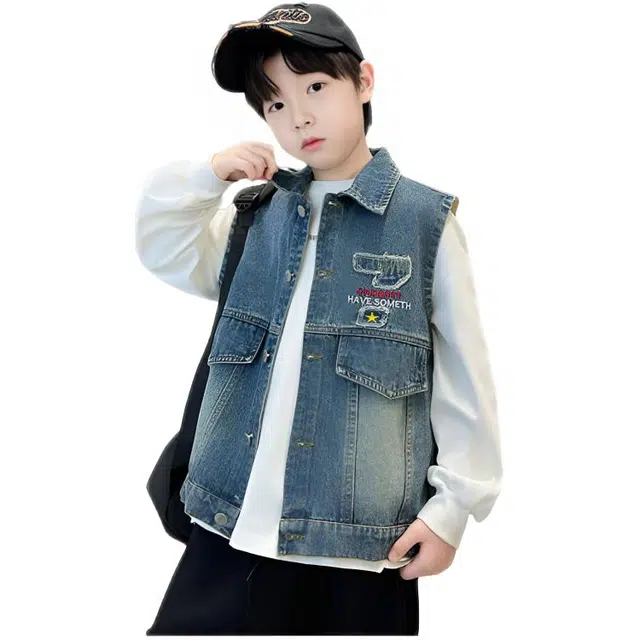 木木兔马甲 潮流青春时尚 男童秋季个性街头风 休闲宽松舒适百搭 连帽马夹