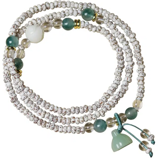 芳缘小傅 小众百搭高品质招财纳福国潮国风好运财源滚滚手持佛珠好运连连诸事顺利多圈莲蓬款文玩手饰#好运 星月菩提 手串 男女同款情侣款