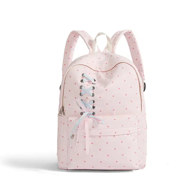 尊梵 波点设计感蝴蝶结流行百搭 尼龙 双肩包 男女同款情侣款 多色