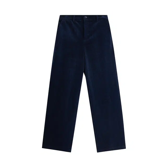 茵曼 复古简约纯棉阔腿高腰休闲裤 女款