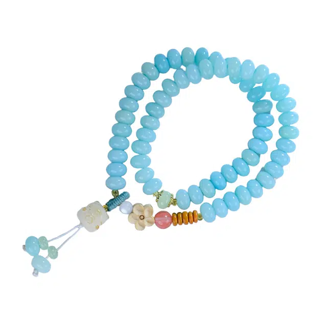 素于 新中式国潮复古文艺风小众百搭财源广进四季事事顺利万事如意文玩盘玩好运 白玉菩提 手串 男女同款情侣款