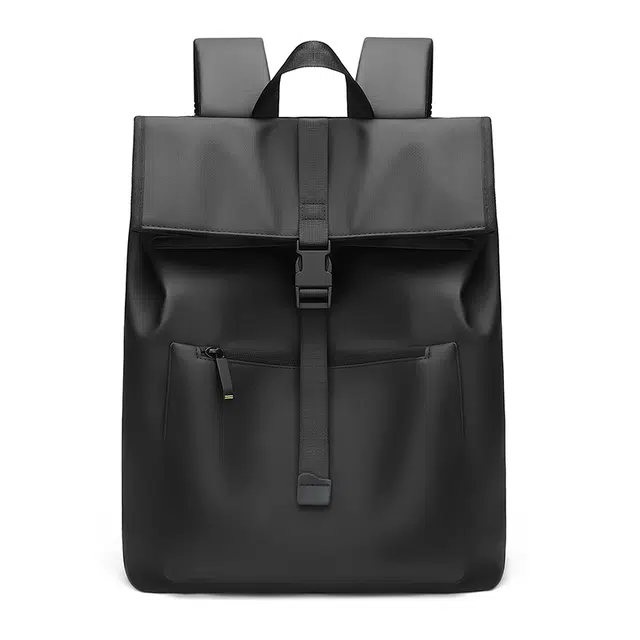 茵初 大容量简约纯色时尚电脑包商务通勤多功能背包 尼龙 双肩包 常规 男女同款情侣款 多色