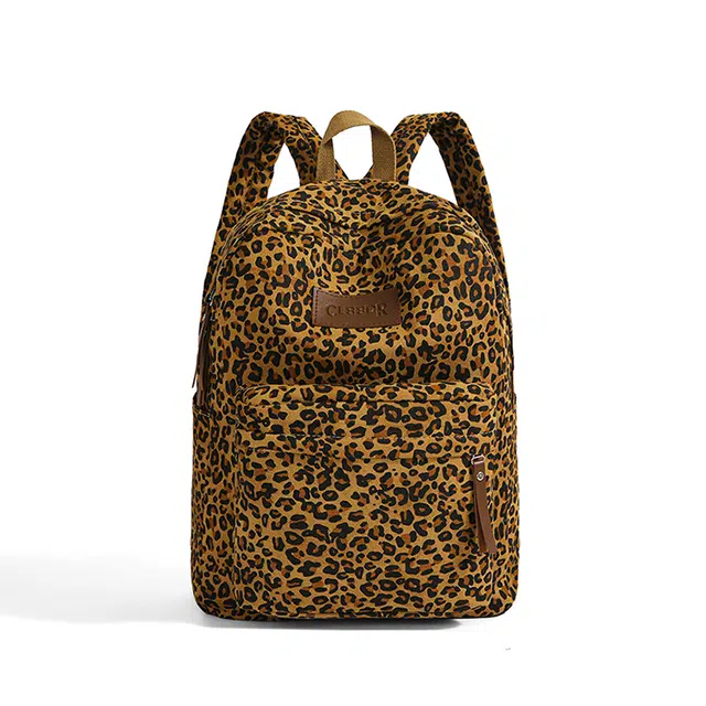 尊梵 书包豹纹设计感书包小众背包电脑包 尼龙 双肩包 常规 男女同款情侣款 多色