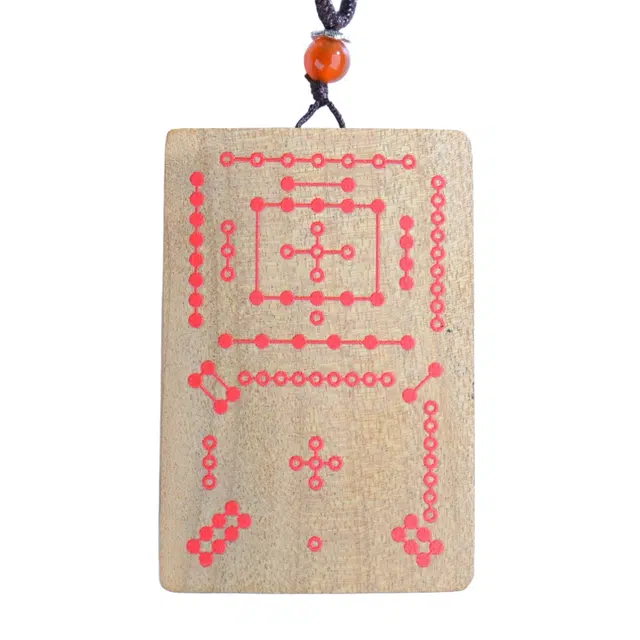 嫒柯 国潮新中式百搭轻奢简约高级设计感素雅美观复古风文艺风四季平安七星高照转运节节高#好运 楠木 项链 男女同款情侣款