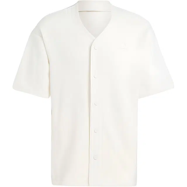 adidas Lounge Piqu Terry Baseball Shirt V