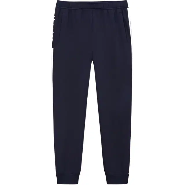 超级安踏 休闲简约百搭字母条纹束脚舒适针织运动裤 男女同款