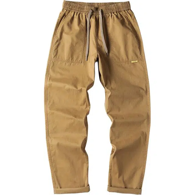 希越 春秋 潮牌复古水洗纯棉阔腿休闲裤 男款