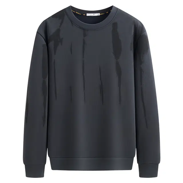 与狼共舞 云感加绒舒暖时尚高街扎染个性潮流亲肤圆领加厚卫衣 男款