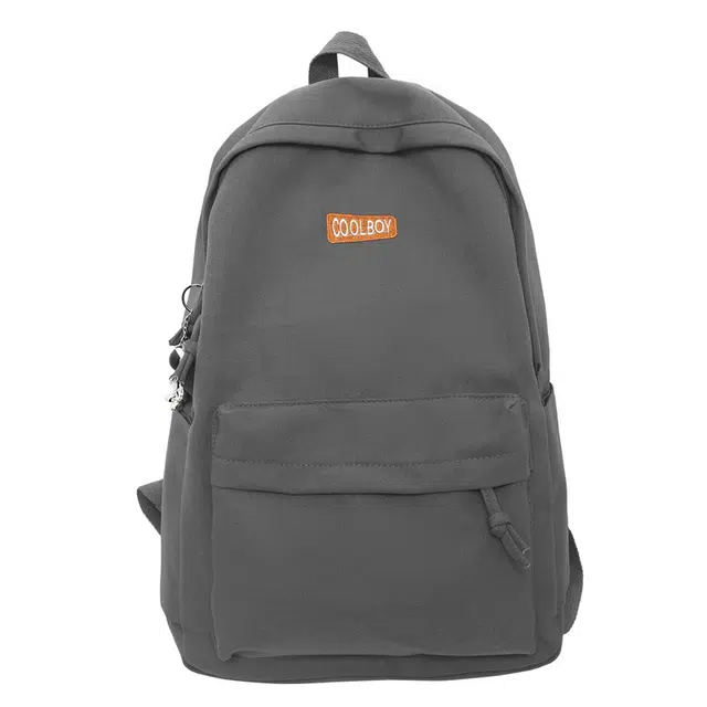 蔻蒂熊 书包男初中生大容量潮流帅气大学生背包女轻便中学生高中生时尚简约实用 涤纶 双肩包 常规 青少年 白色/黑色/灰色