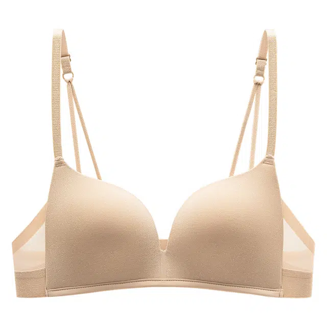 二三二三 简约无痕隐形亲肤柔软舒适内衣聚拢防下垂侧收副乳呼吸感美背时尚百搭日常无钢圈可调节肩带文胸 女款