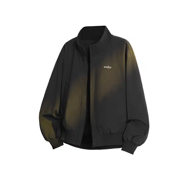 明尼凯 美式复古嘻哈街头风基础纯色立领飞行员教练高级感宽松百搭日常出勤休闲舒适无性别潮流工装夹克外套 男女同款