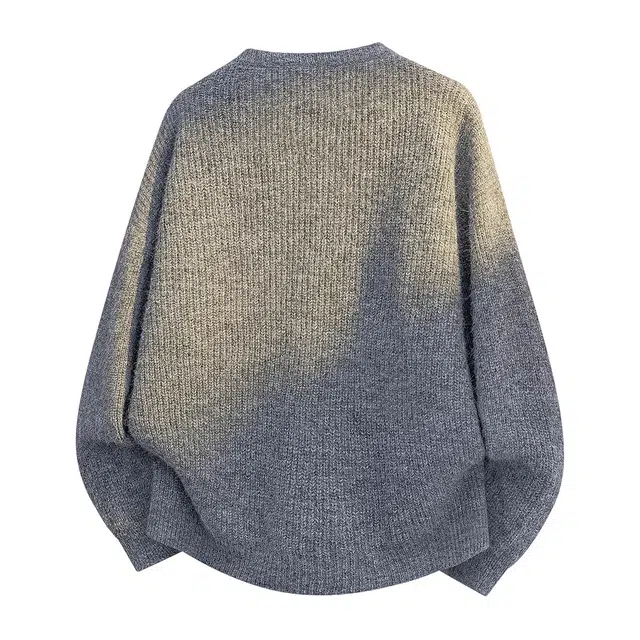 快鱼 美式纯色宽松舒适简约时尚高街百搭保暖学院慵懒毛衣 男女同款