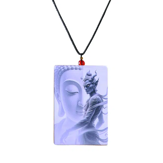 嫒柯 国潮新中式百搭轻奢简约高级设计感素雅美观复古风文艺风福寿平安岁岁安康转运节节高#好运 楠木 项链 男女同款情侣款