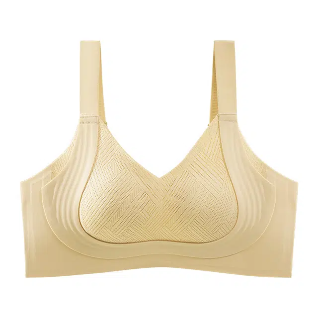 二三二三 日常简约隐形无痕舒适提拉聚拢防下垂内衣透气柔软亲肤妈生感美背时尚百搭无钢圈可调节肩带文胸 女款