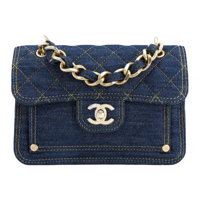 CHANEL Denim Chain Bag