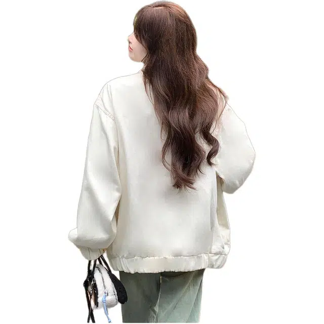 邓大喵 甜美碎花翻领牛仔外套女加厚宽松百搭上衣夹克 女款