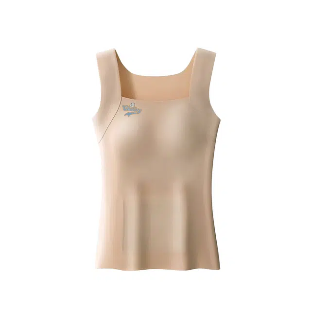 加菲猫家族 秋冬无痕外穿发热一体式固定杯润肤裸感免穿文胸内穿外搭保暖背心 女款