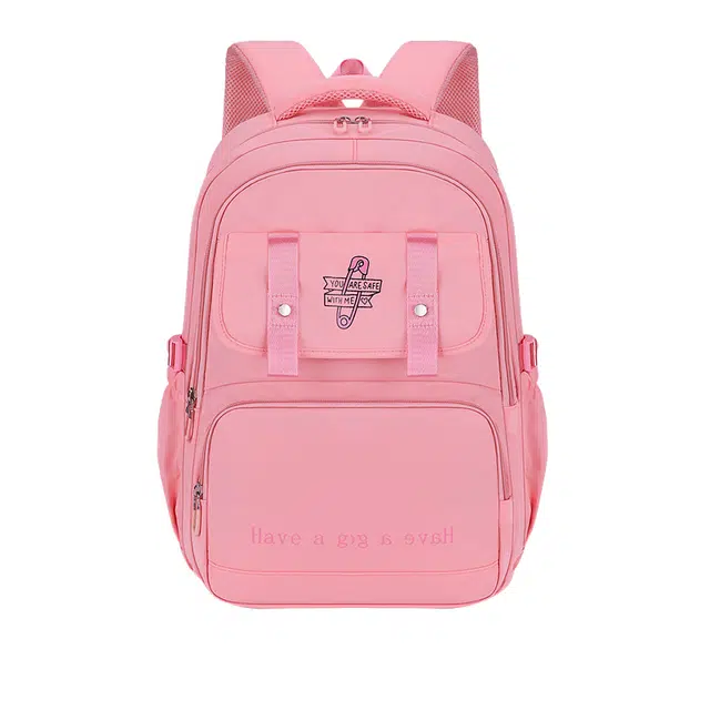 芭菲尼 学生书包大学生女初中高中大容量高颜值高质量百搭女生校园 尼龙 双肩包 粉色/黑色/蓝色/黄色/紫色/红色