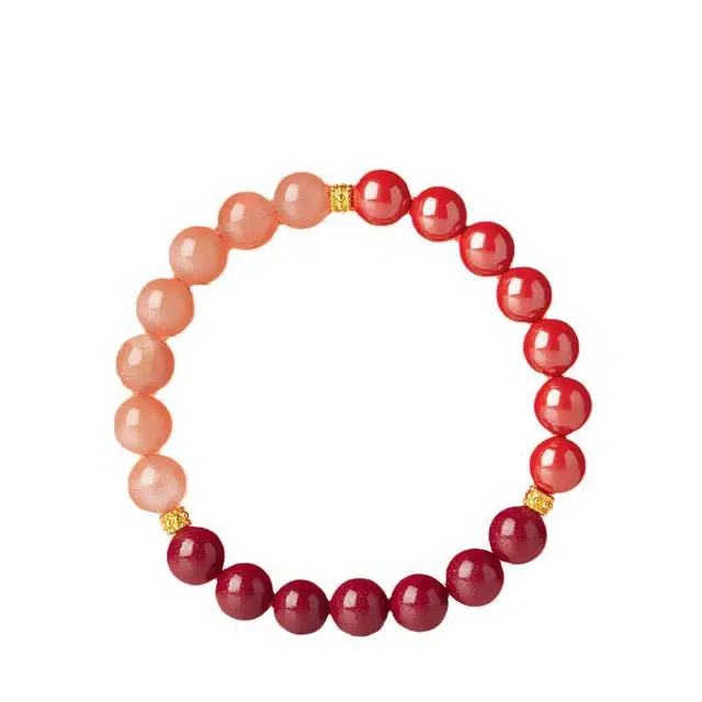 茂琼 福气满满 紫金砂太阳石转运珠小众百搭高级感#好运 朱砂 手串 男女同款情侣款