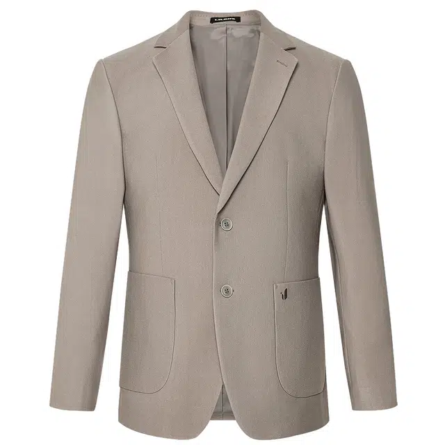 利郎 商务休闲纯色质感简约百搭修身平驳领西装 男款