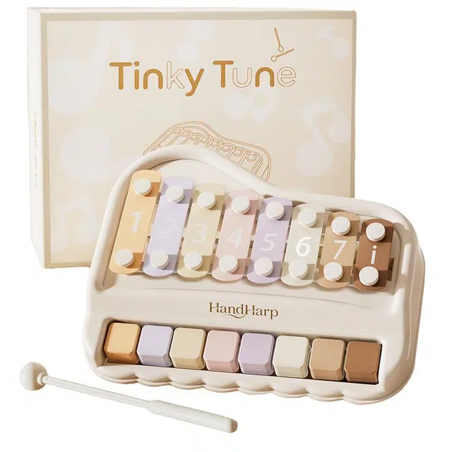 益米 八音手敲琴/手指钢琴  易学音乐乐器  精致礼盒 乐谱 儿童敲琴玩具