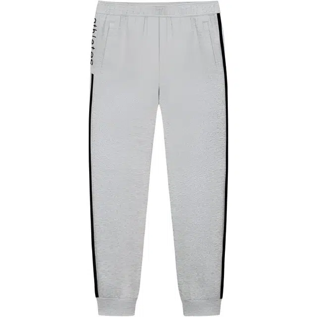 超级安踏 休闲简约舒适百搭字母条纹束脚针织运动裤 男女同款