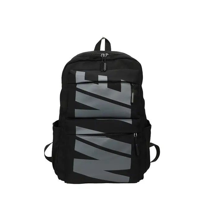 蔻蒂熊 男女简约百搭大容量高中生大学生书包多功能电脑包 牛津纺 双肩包 常规 青少年 白色/灰色/黑色/蓝色