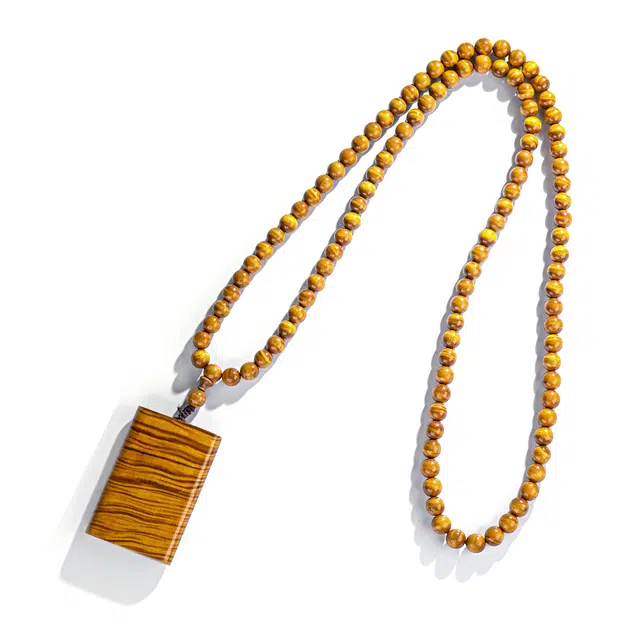 素于 招财进宝 天官赐福 八方来财 楠木 项链 男女同款情侣款